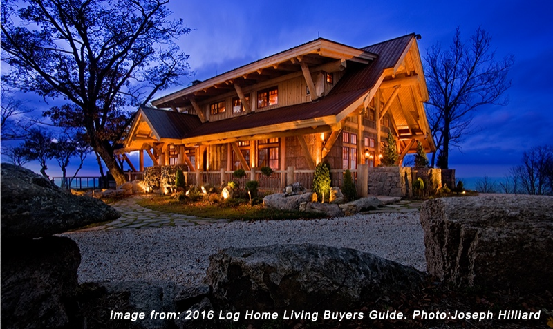 Post and Beam Log Home featured in Log Home Living Buyers Guild 2016