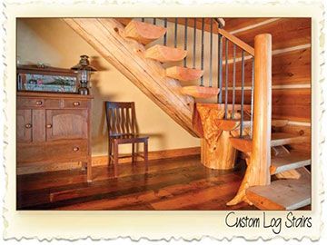 Custom Log Stairs