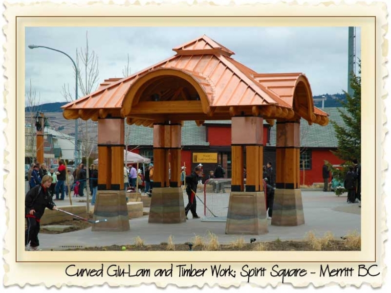 Spirit Square - Merritt BC - Curved Glu-lam by Nicola LogWorks