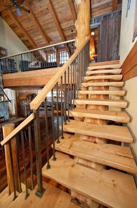 Custom Log Stairs