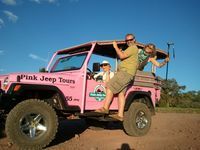 holiday with Robin pink jeep